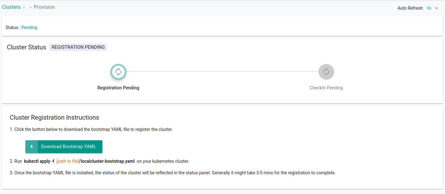 Download YAML configuration file